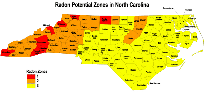 NC Radon Map